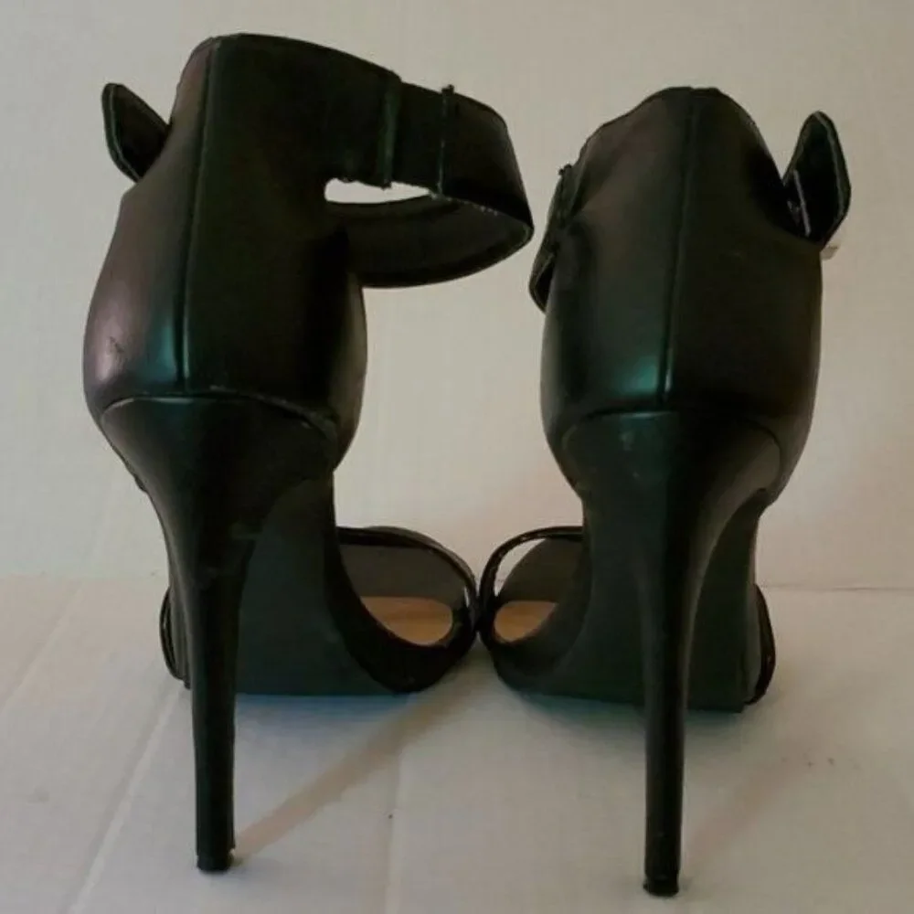 Steve Madden Black Stiletto Heels Shoes Strappy Ankle Strap Women's WOMAN'S 7 - Picture 6 of 16